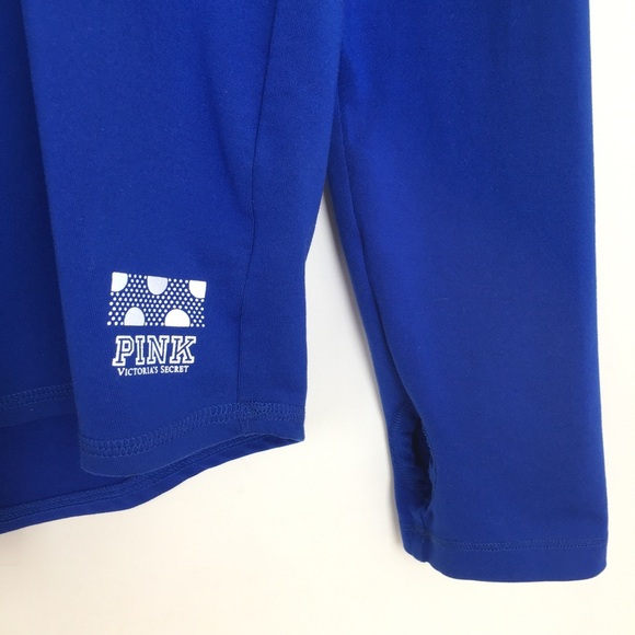 PINK Victoria’s Secret Athletic Pullover Top Blue Oversized Women’s Size Small - Picture 7 of 13